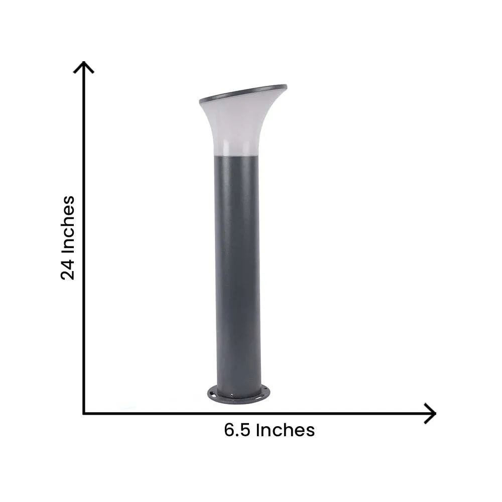 Grey Long Modern Designed Outdoor Gate Light Single Piece
