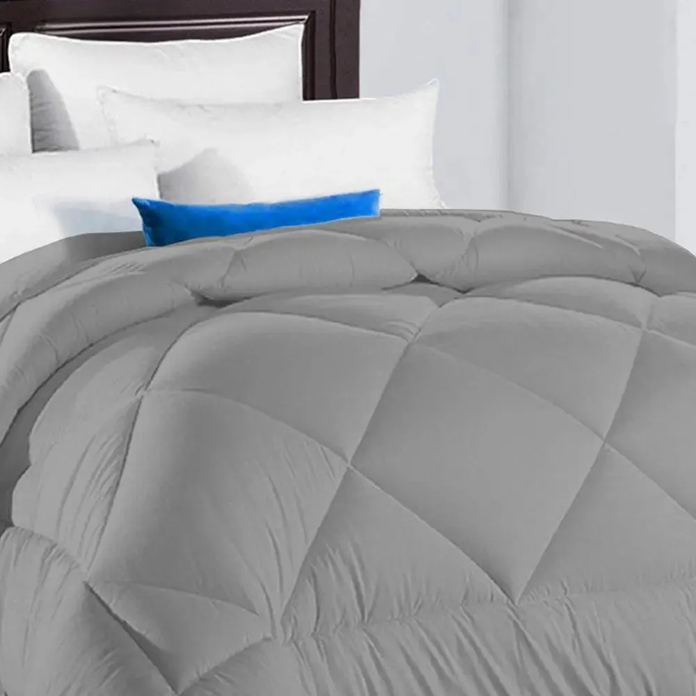 Grey Loosely Quilted Double Bed Comforter