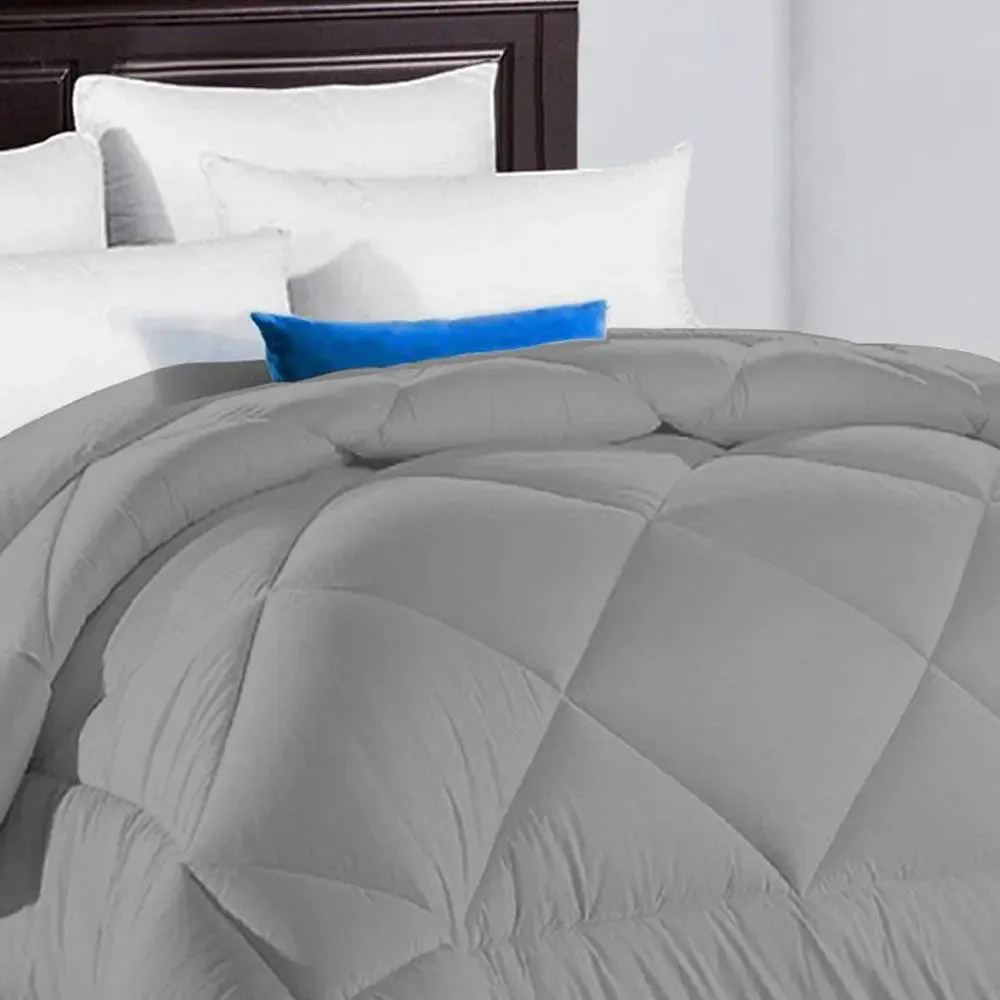 Grey Loosely Quilted Single Bed Comforter
