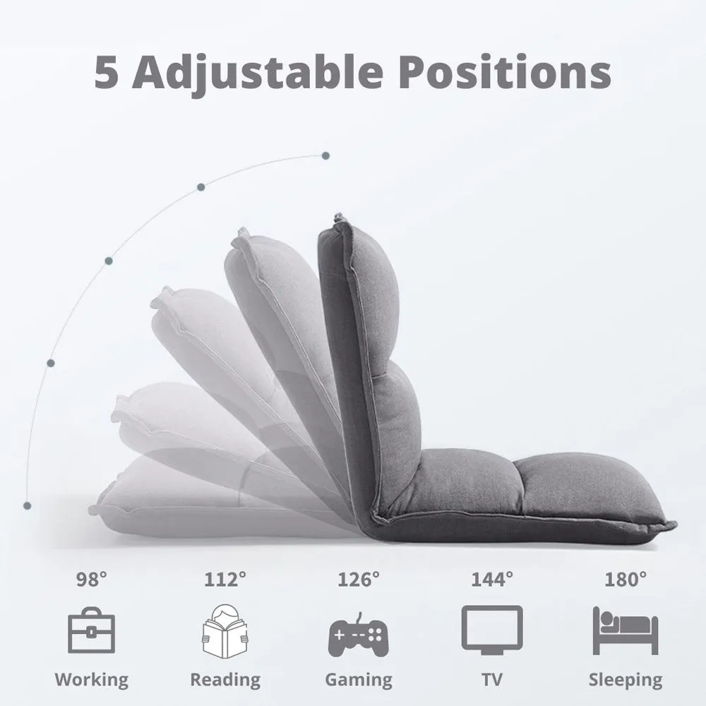 Grey Meditation Folding Chair Made of Hybrid Memory Foam
