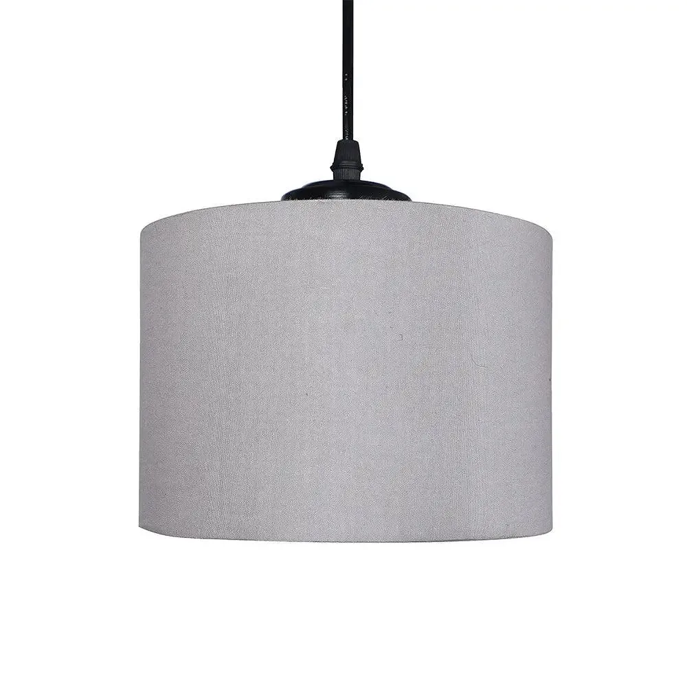 Grey Round Cotton Drum Cluster Hanging Light