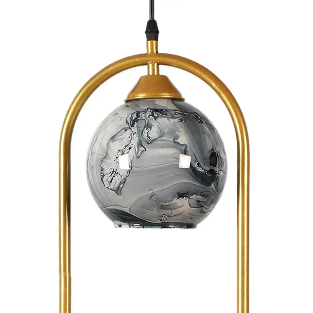 Grey Splashed Dual Globe Capsule Ceiling Light
