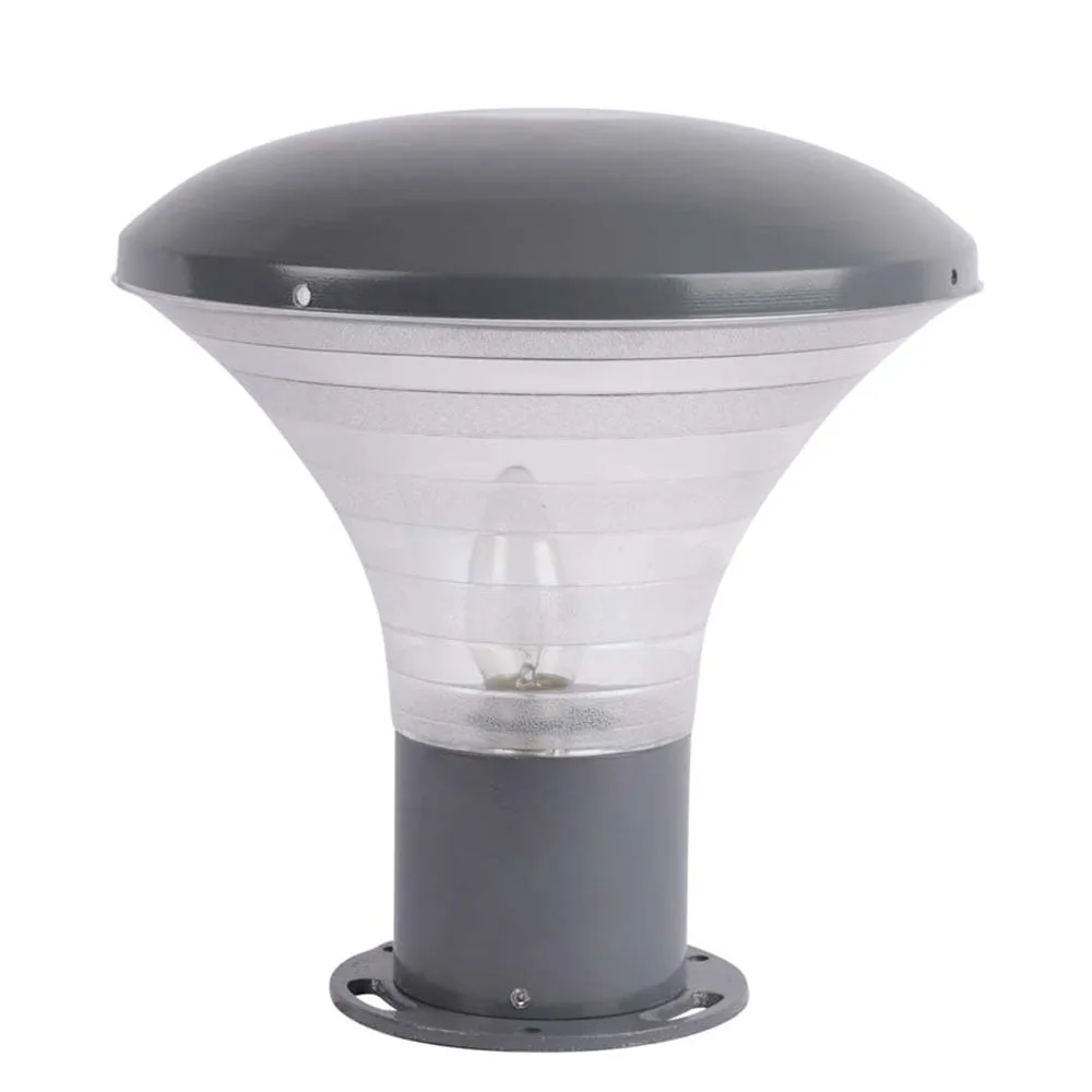 Grey Tapered Decorative Warm Outdoor Gate Light Single Piece
