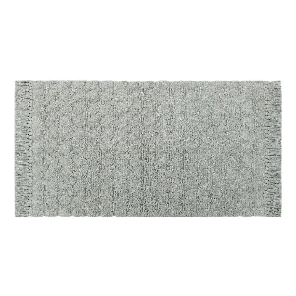 Grey Textured Soft Cotton Bathmat (21 x 34) Inches Single Piece