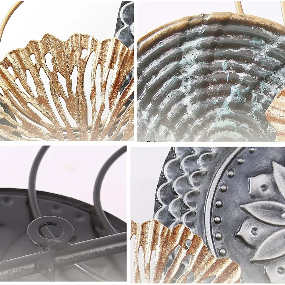 WallMantra Grey & White Self Design Modern Retro Metal Wall Art