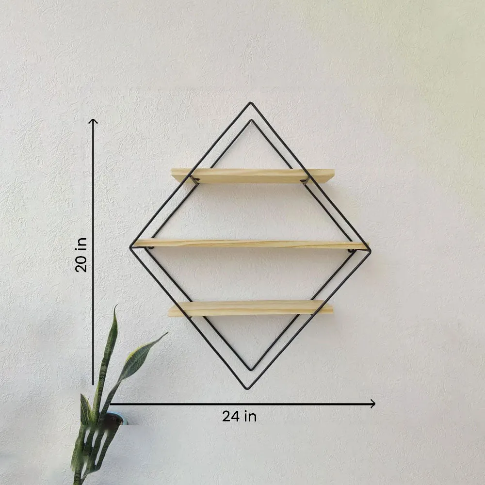 Grista 3 Tier Decorative Metal Wall Shelf