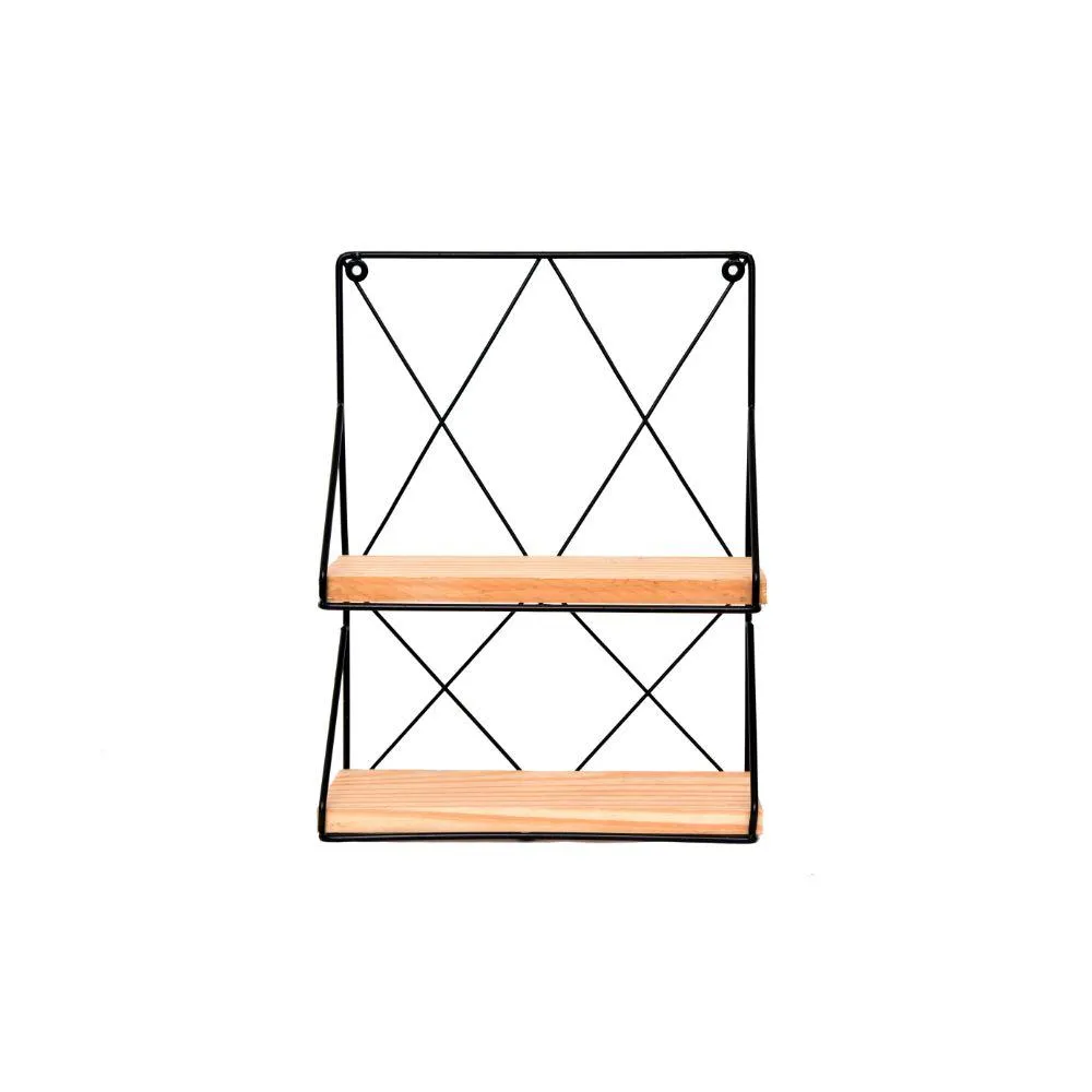 Grista Decorative Metal Double Wall Shelf