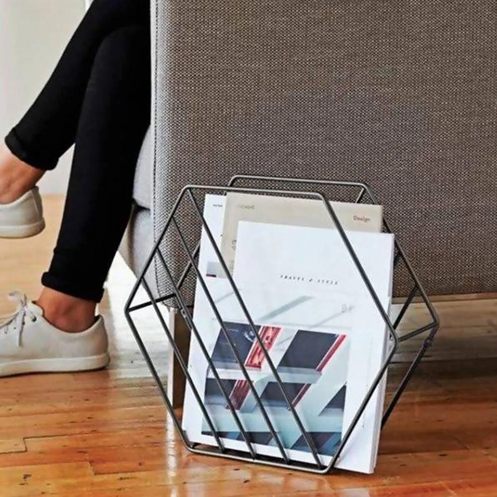 Grista Hexagonal Paper Magazine Holder