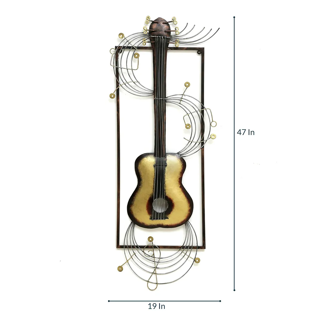Guitar & Melodies Artistic Metal Wall Art
