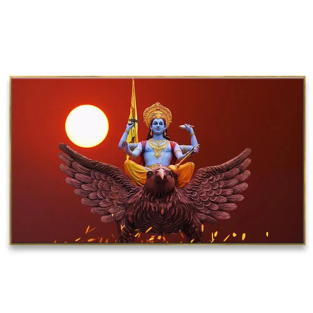 Hail Lord Vishnu Painting for Living Room With Frame