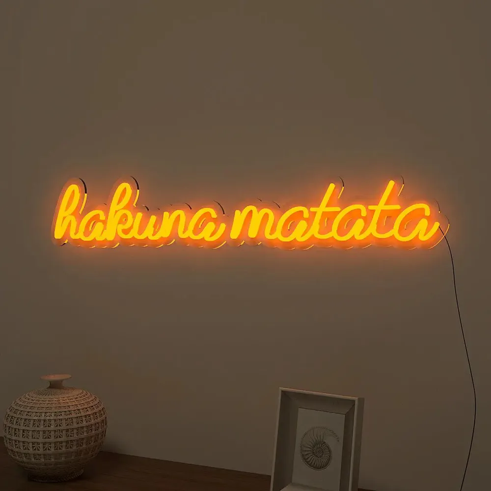 Hakuna Matata Warm Neon Light Orange
