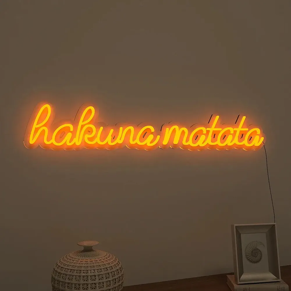 Hakuna Matata Warm Neon Light Orange