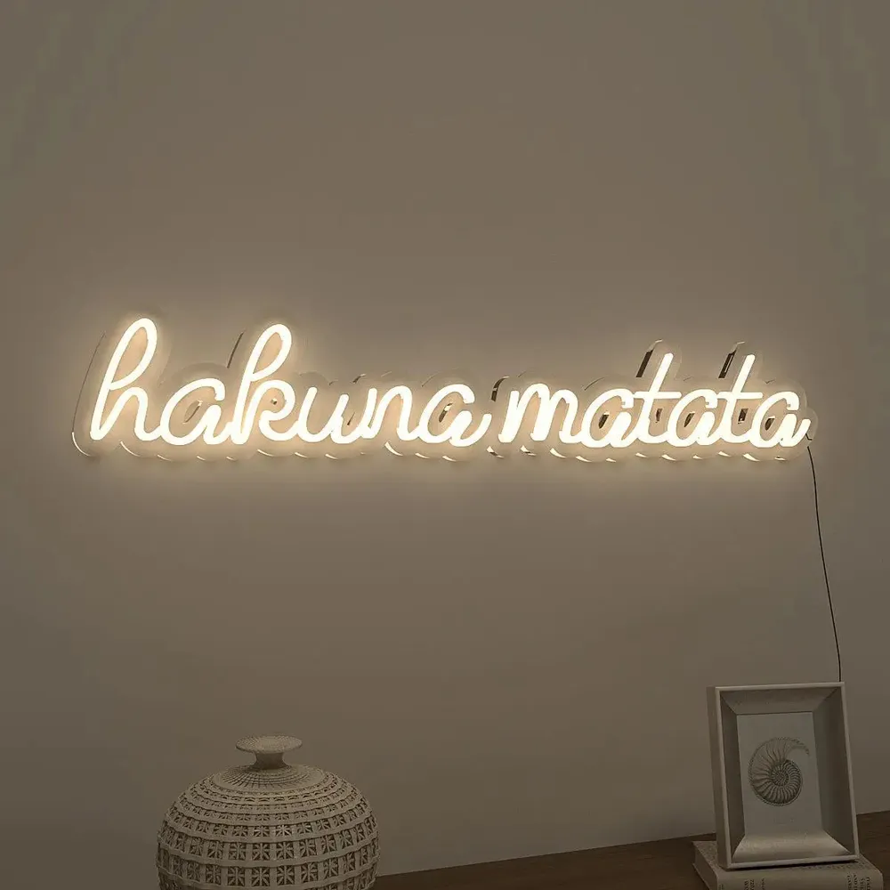 Hakuna Matata Warm Neon Light Orange