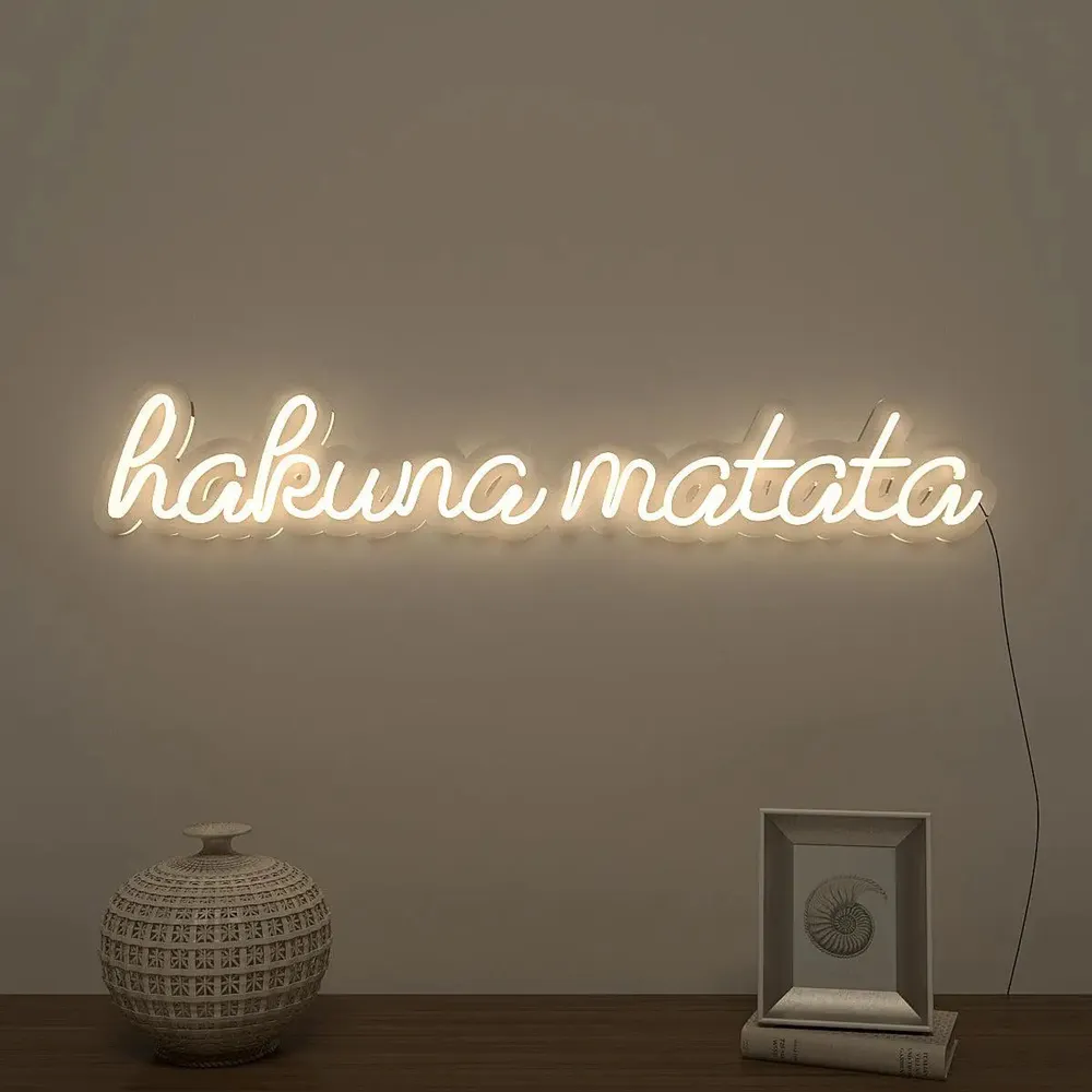 Hakuna Matata Warm Neon Light Orange