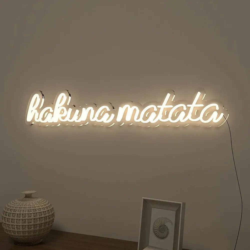 Hakuna Matata Warm Neon Light Orange