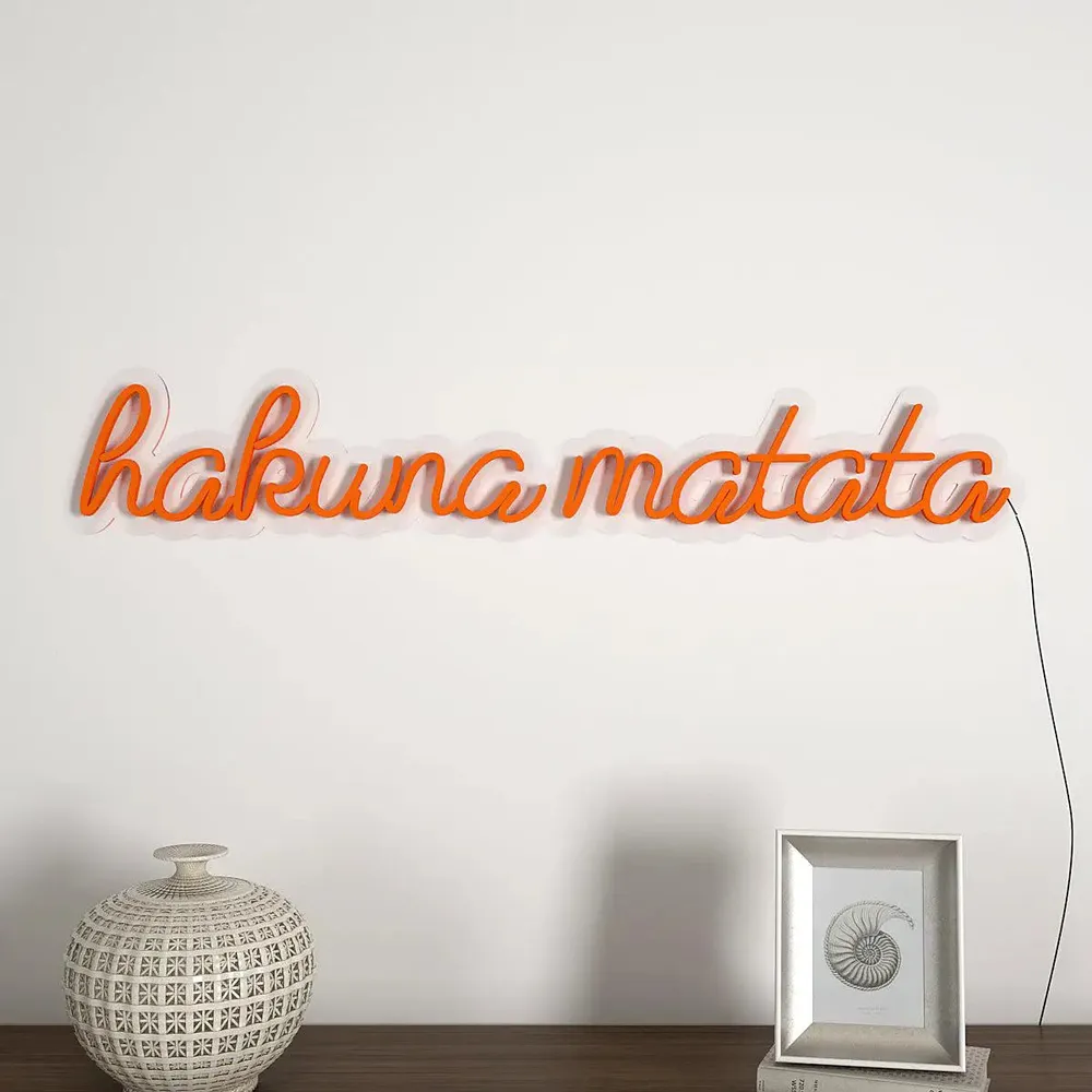 Hakuna Matata Warm Neon Light Orange