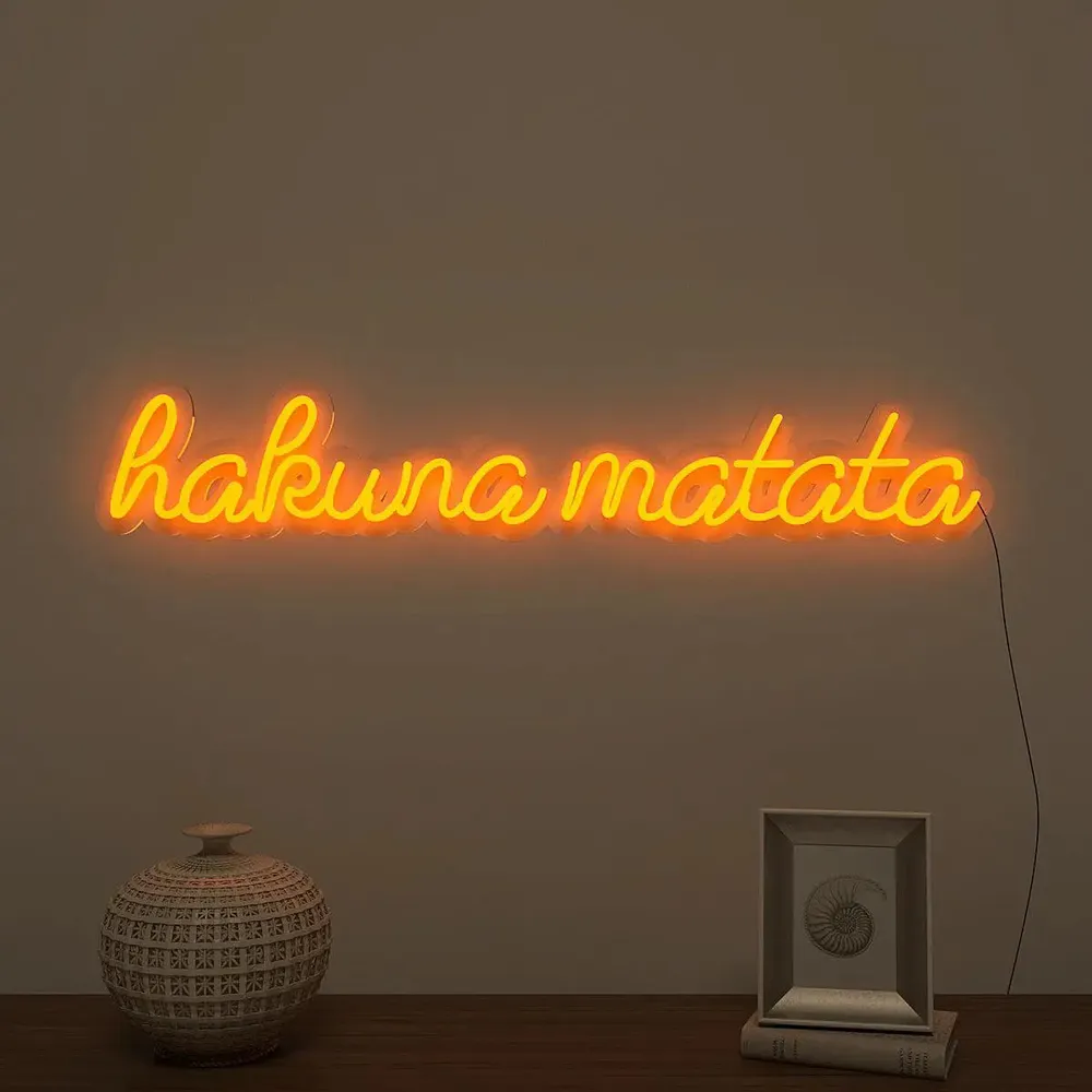 Hakuna Matata Warm Neon Light Orange