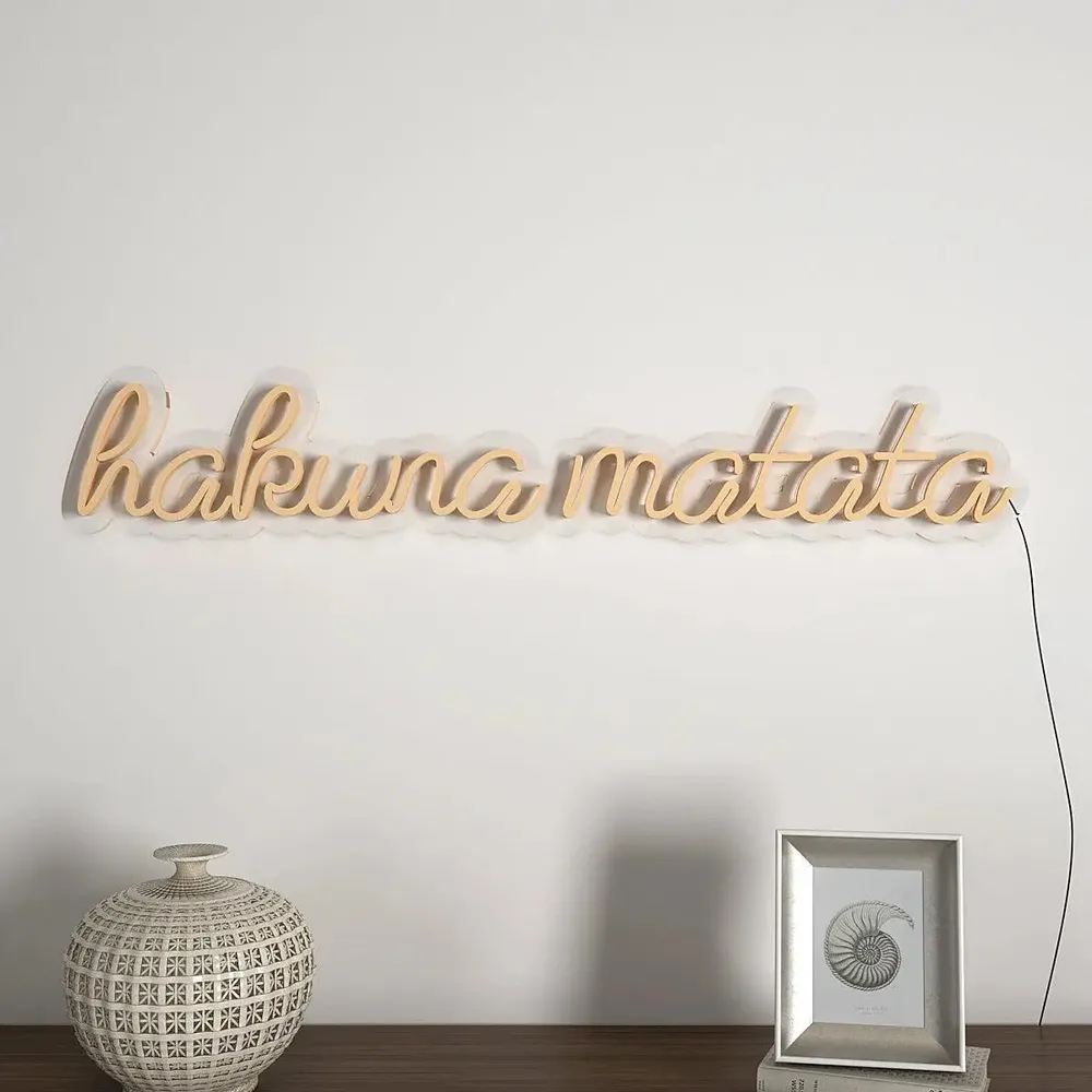 Hakuna Matata Warm Neon Light Orange