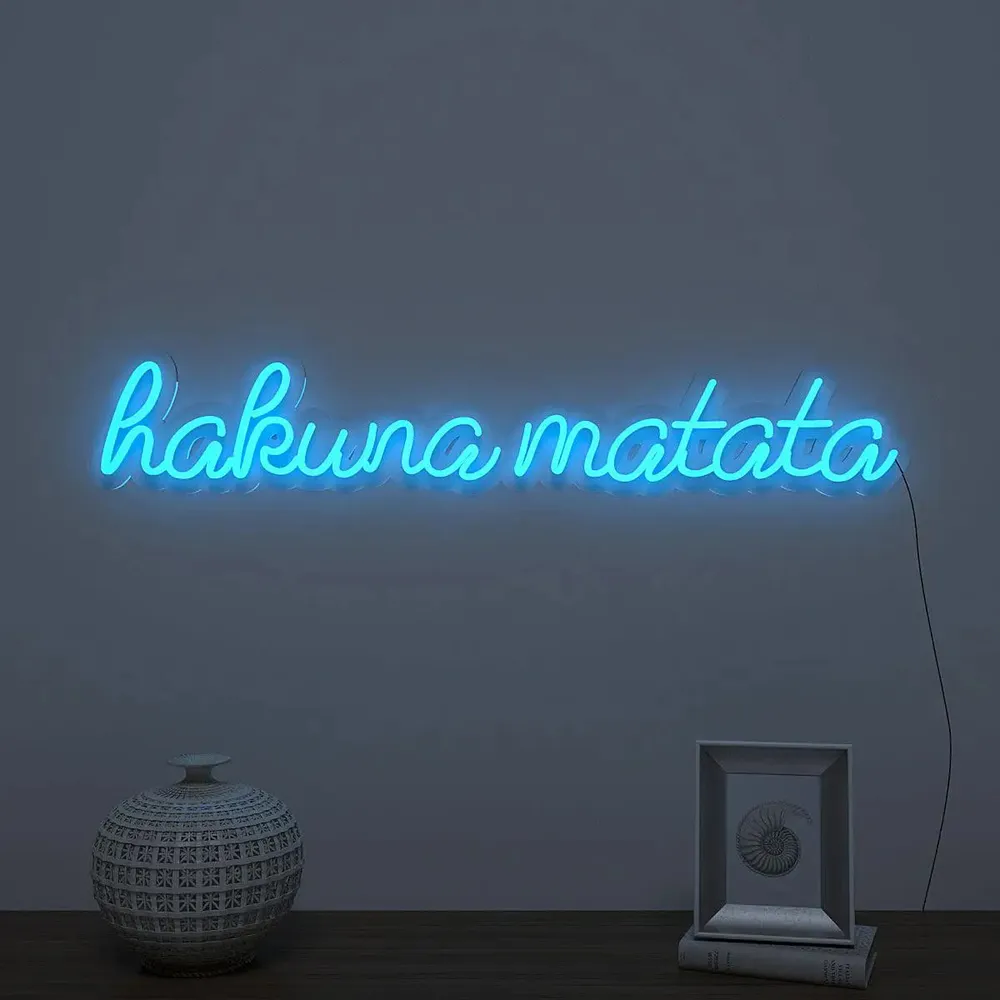 Hakuna Matata Warm Neon Light Orange