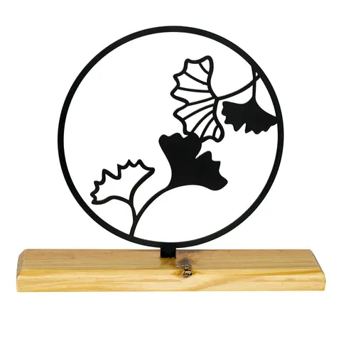 Half Filled Flower Round Metal Table Accent