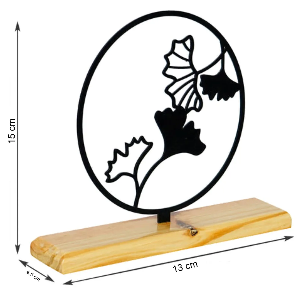 Half Filled Flower Round Metal Table Accent