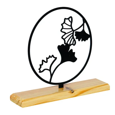 Half Filled Flower Round Metal Table Accent