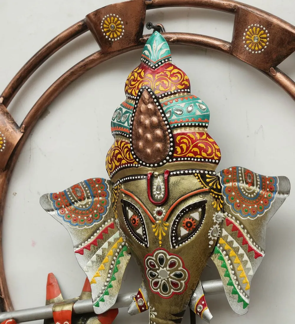 Halo Of Lord Ganesha LED Metal Wall Decor