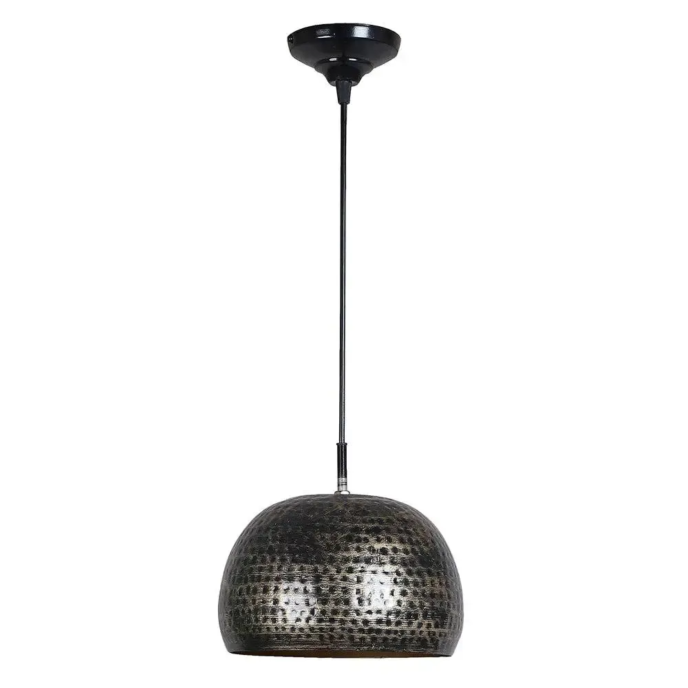 Hammered Black & Gold Hanging Pendant Lights