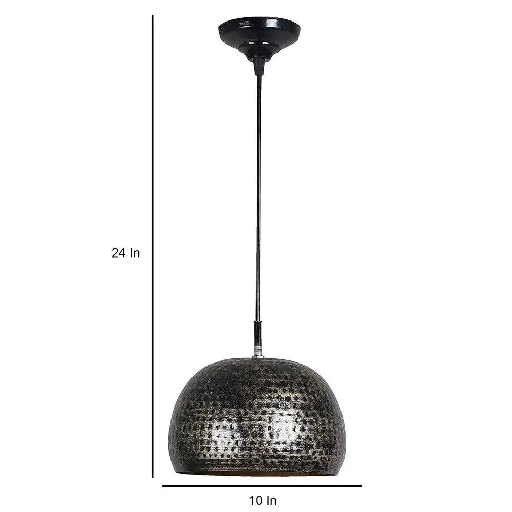 Hammered Black & Gold Hanging Pendant Lights