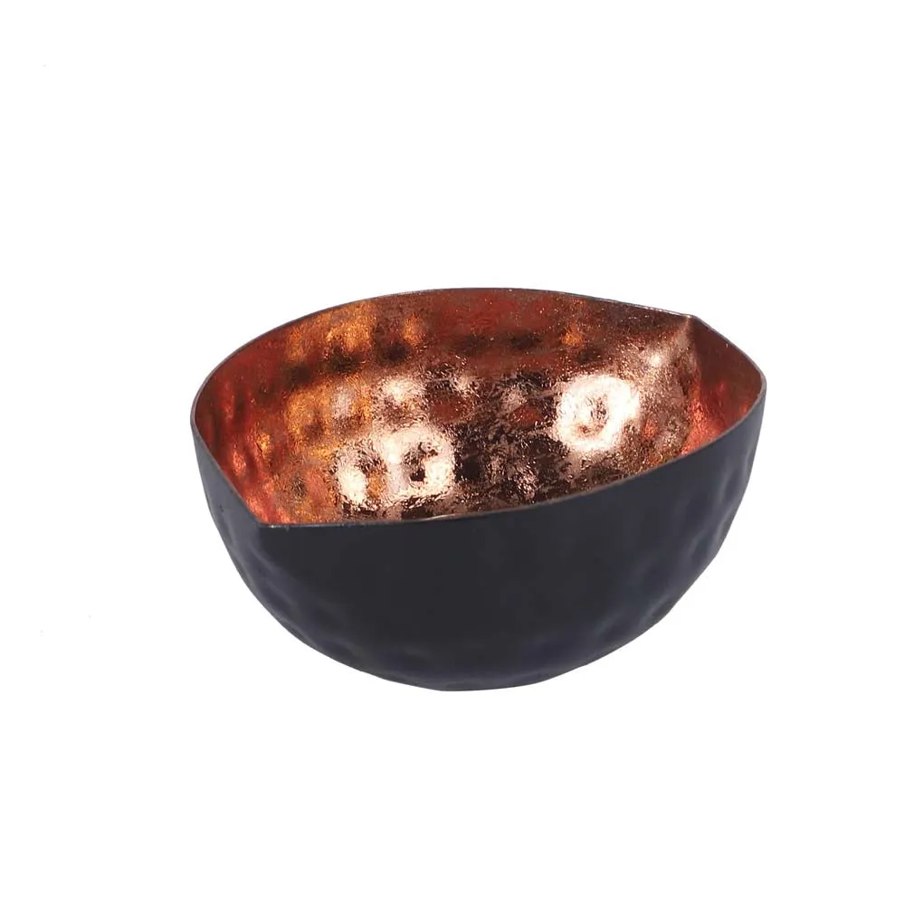 Hammered Metal Tea Light Candle Holders Set Of 6