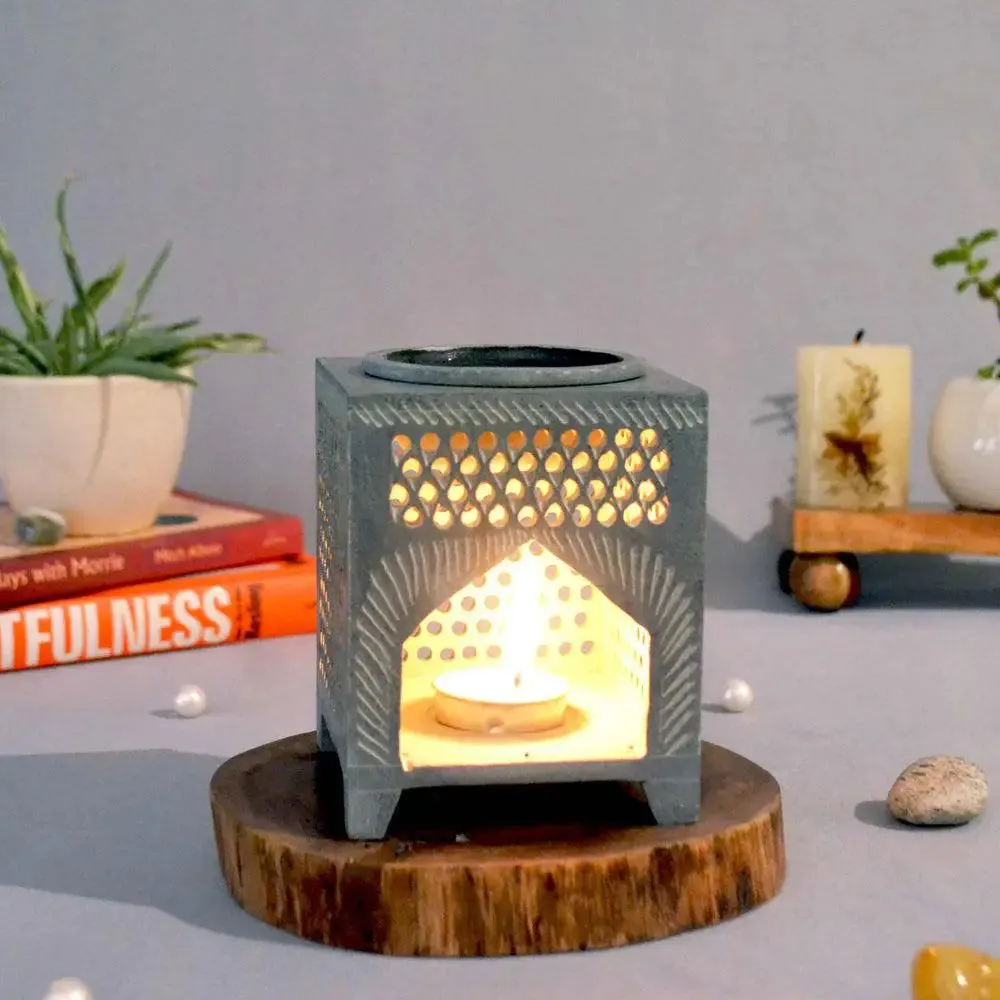 Hand-Carved Aesthetic Paleva Stone Oil Diffuser