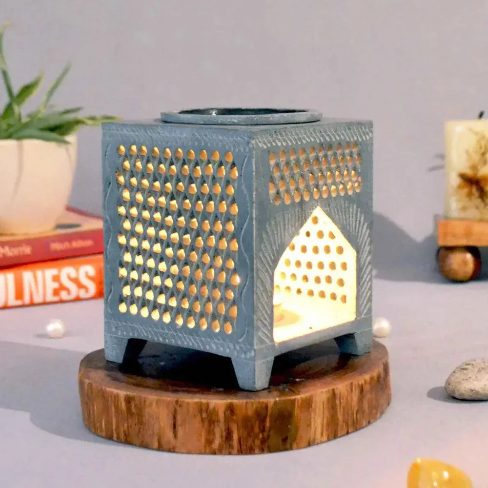 Hand-Carved Aesthetic Paleva Stone Oil Diffuser