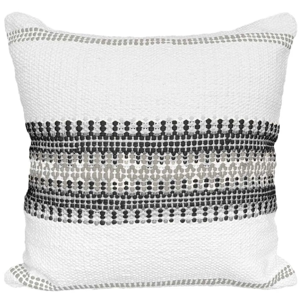 Hand Embroided Designer Black & White Cushion Cover
