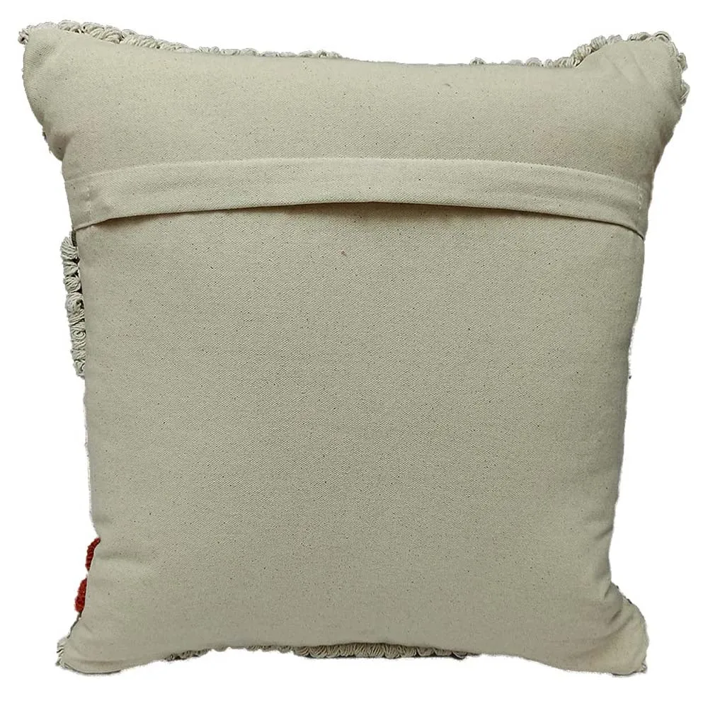 Hand Embroided Designer Blue & Orange Color Cushion Cover