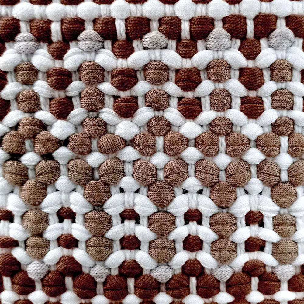 Hand Embroided Designer Brown & White Cushion Cover