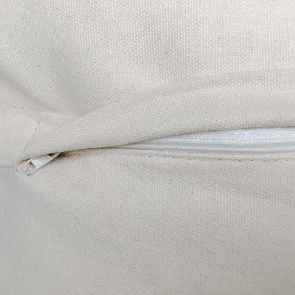 Hand Embroided Designer Orange & White Cushion Cover