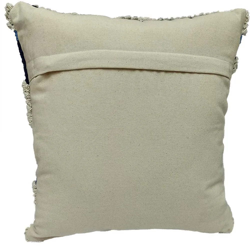 Hand Embroided Designer Shades Of Blue Cushion Cover