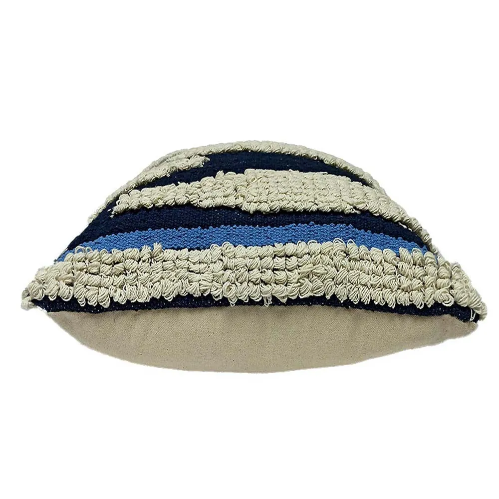 Hand Embroided Designer Shades Of Blue Cushion Cover