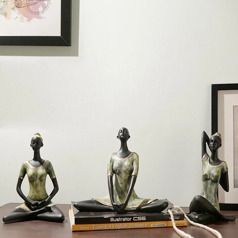 Handcrafted Blissful Yogi Figurines Table Accent