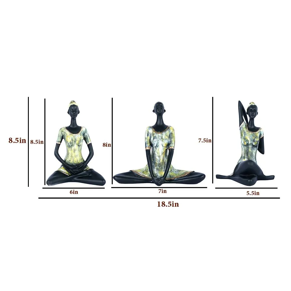 Handcrafted Blissful Yogi Figurines Table Accent