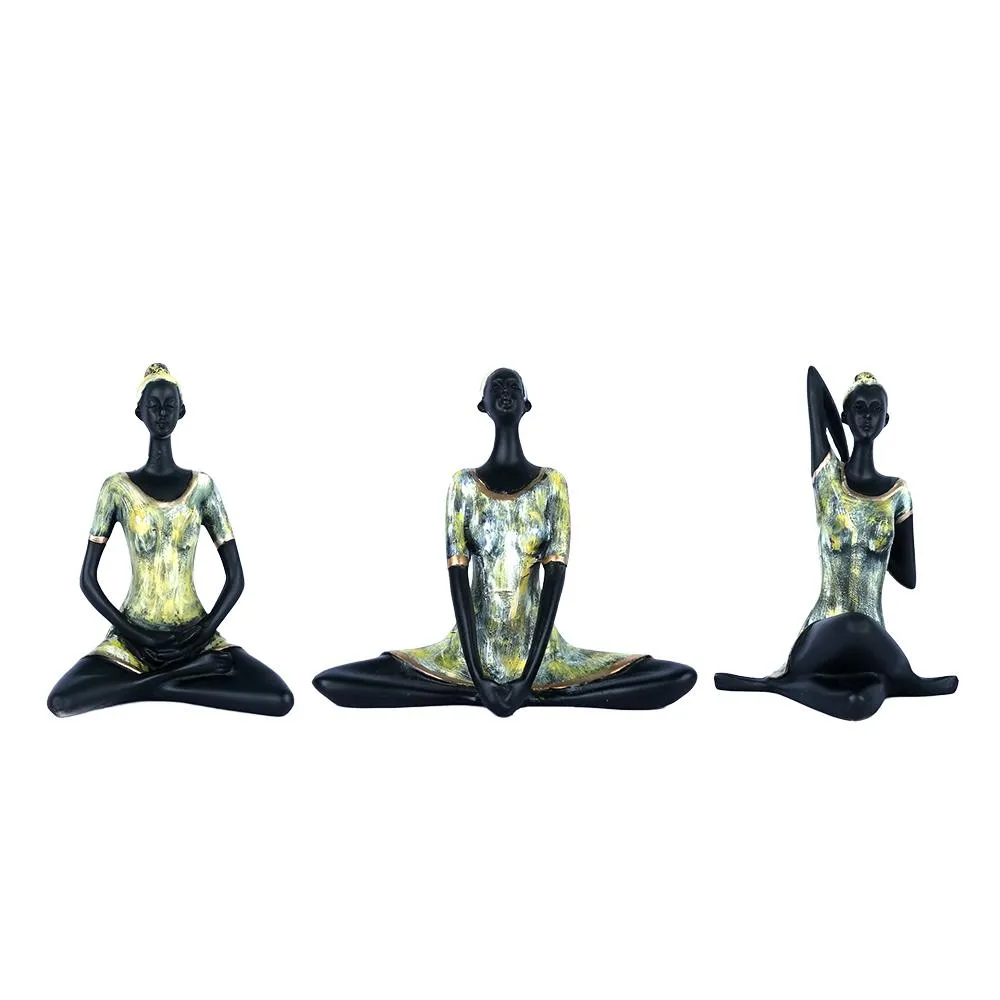Handcrafted Blissful Yogi Figurines Table Accent