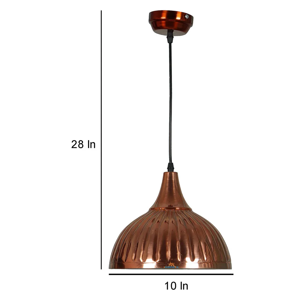 Handcrafted Copper Desinger 3 Hanging Lights