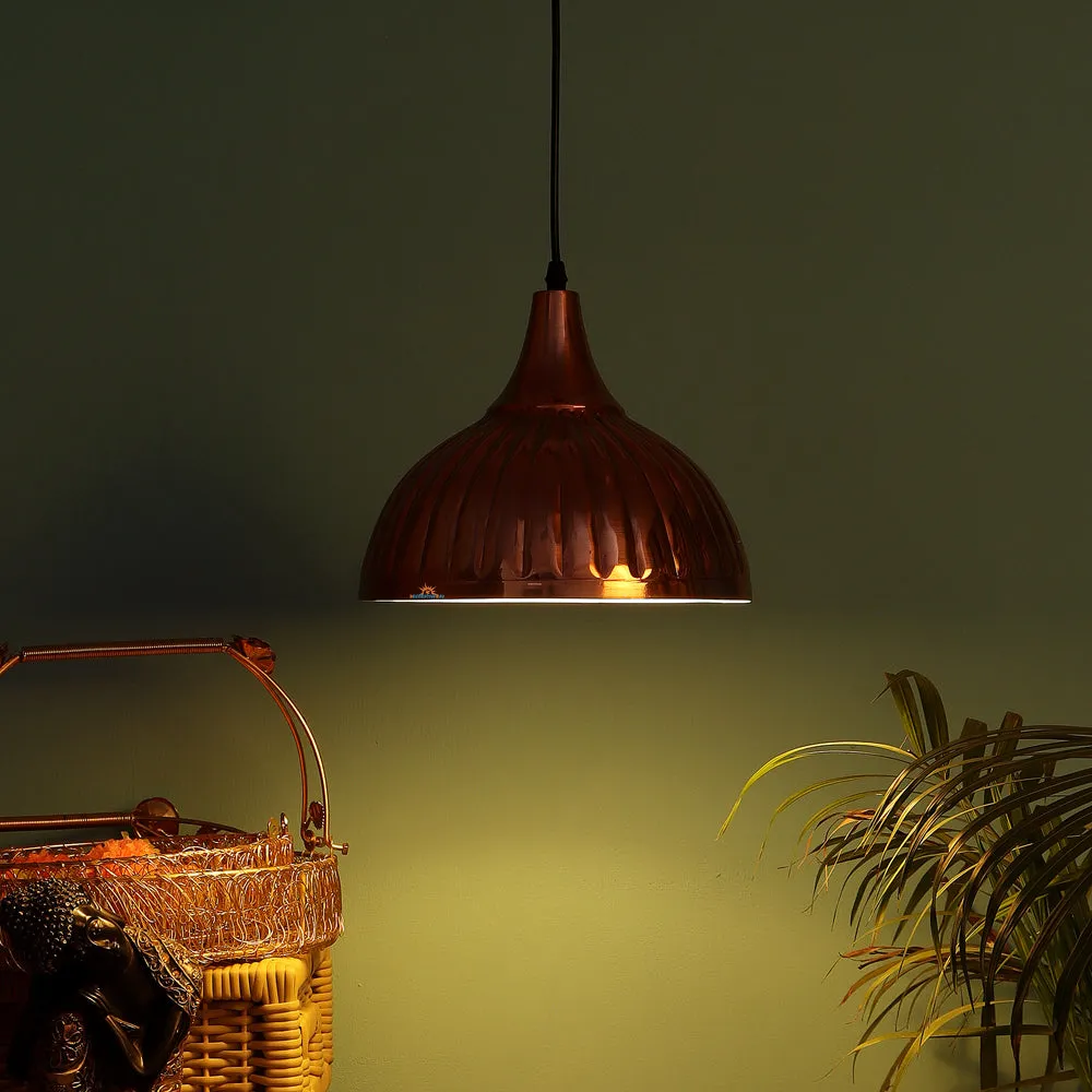 Handcrafted Copper Desinger 3 Hanging Lights