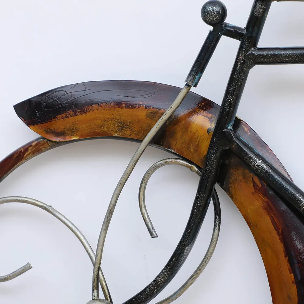 Handcrafted Detailed Retro Bicycle Metal Wall Art