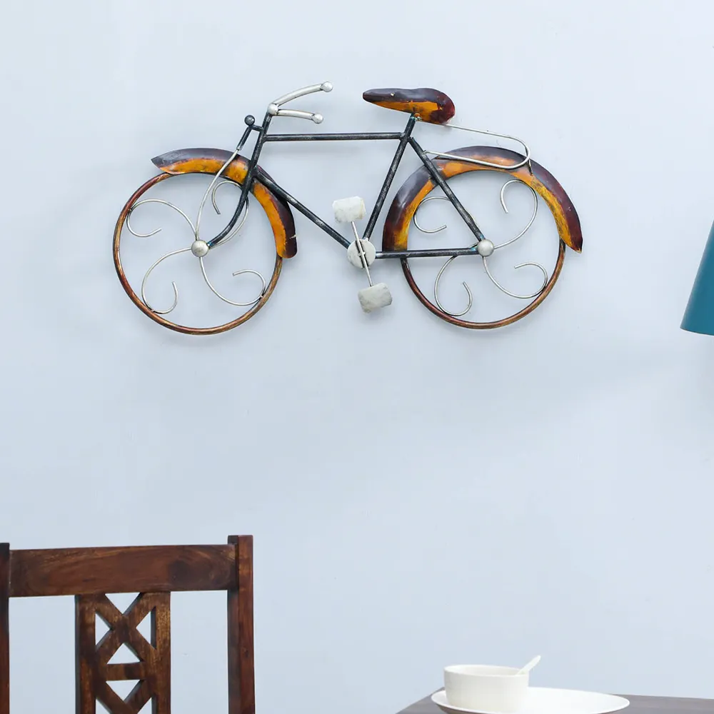 Handcrafted Detailed Retro Bicycle Metal Wall Art