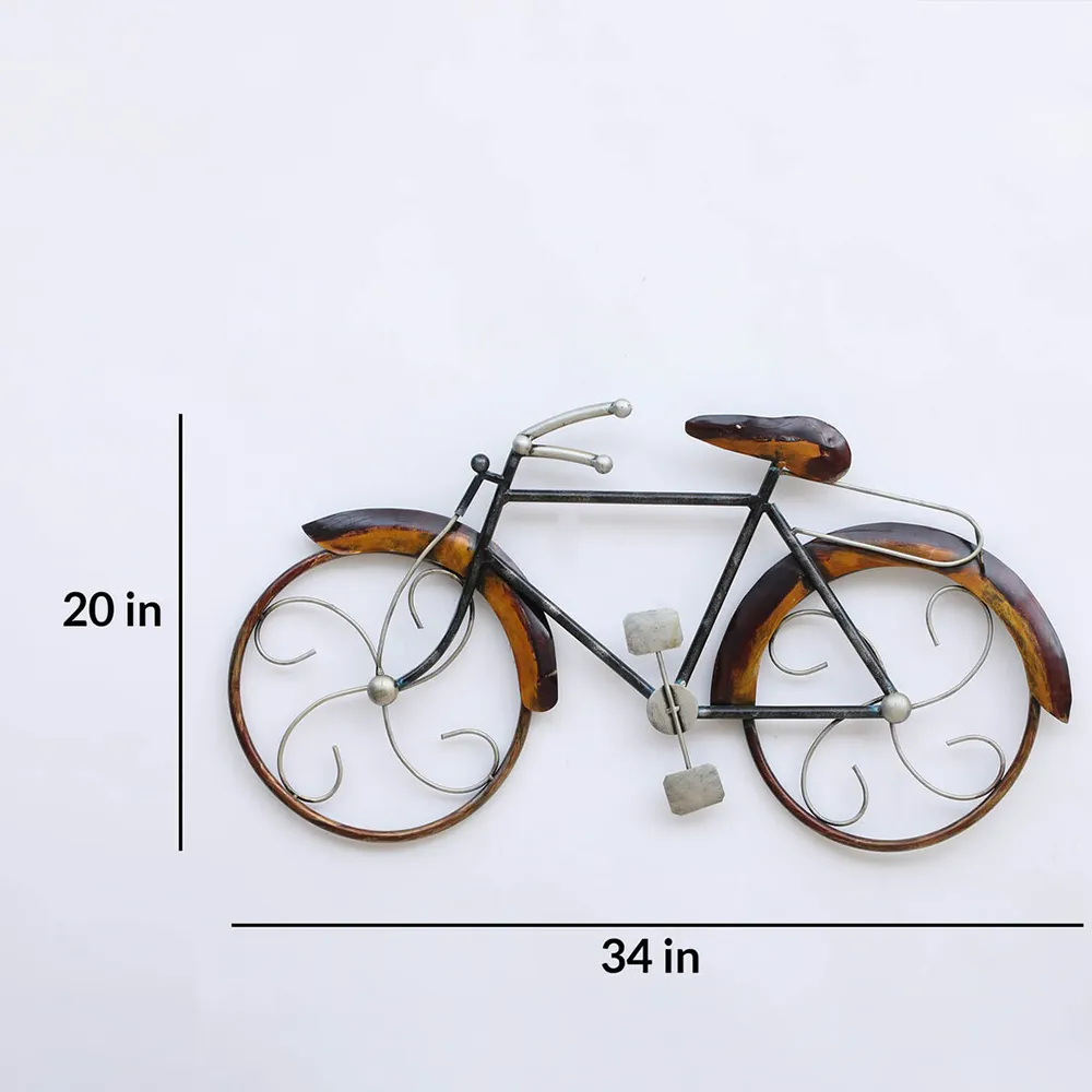 Handcrafted Detailed Retro Bicycle Metal Wall Art