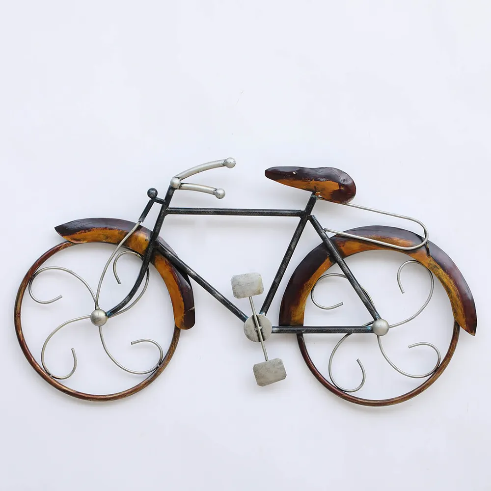 Handcrafted Detailed Retro Bicycle Metal Wall Art