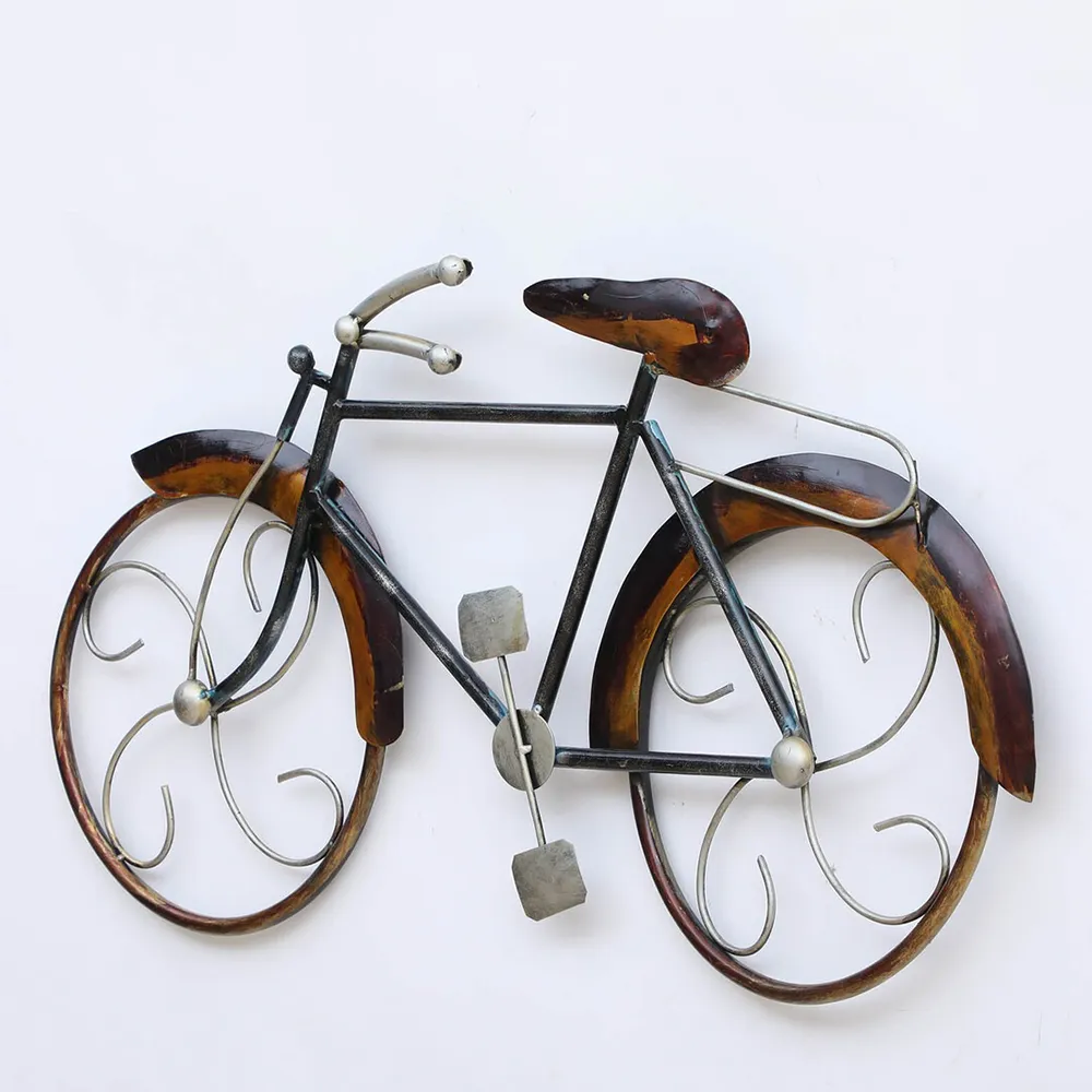 Handcrafted Detailed Retro Bicycle Metal Wall Art