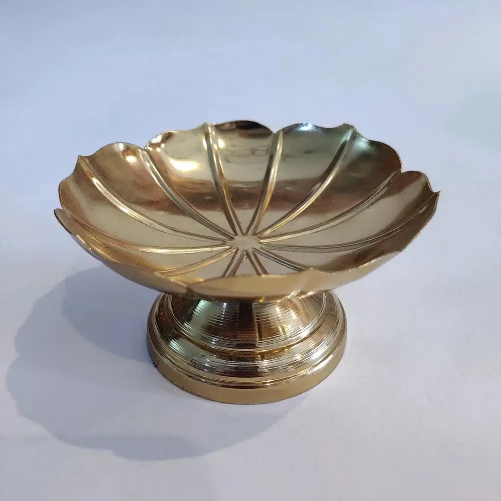 Handcrafted Metal Rose Urli Bowl in Gold Finish Single Piece