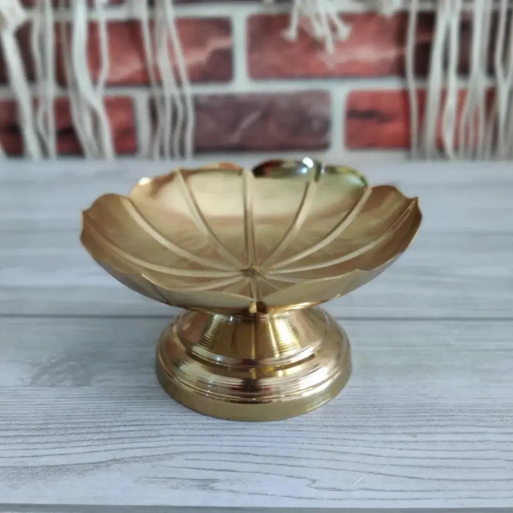 Handcrafted Metal Rose Urli Bowl in Gold Finish Single Piece